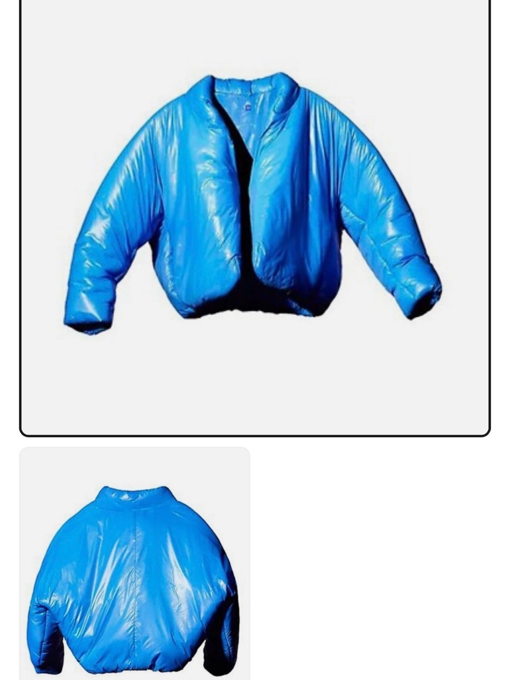 YEEZY GAP ROUND JACKET BLUE SIZE Medium  YZY padded bubble BN royal puffer